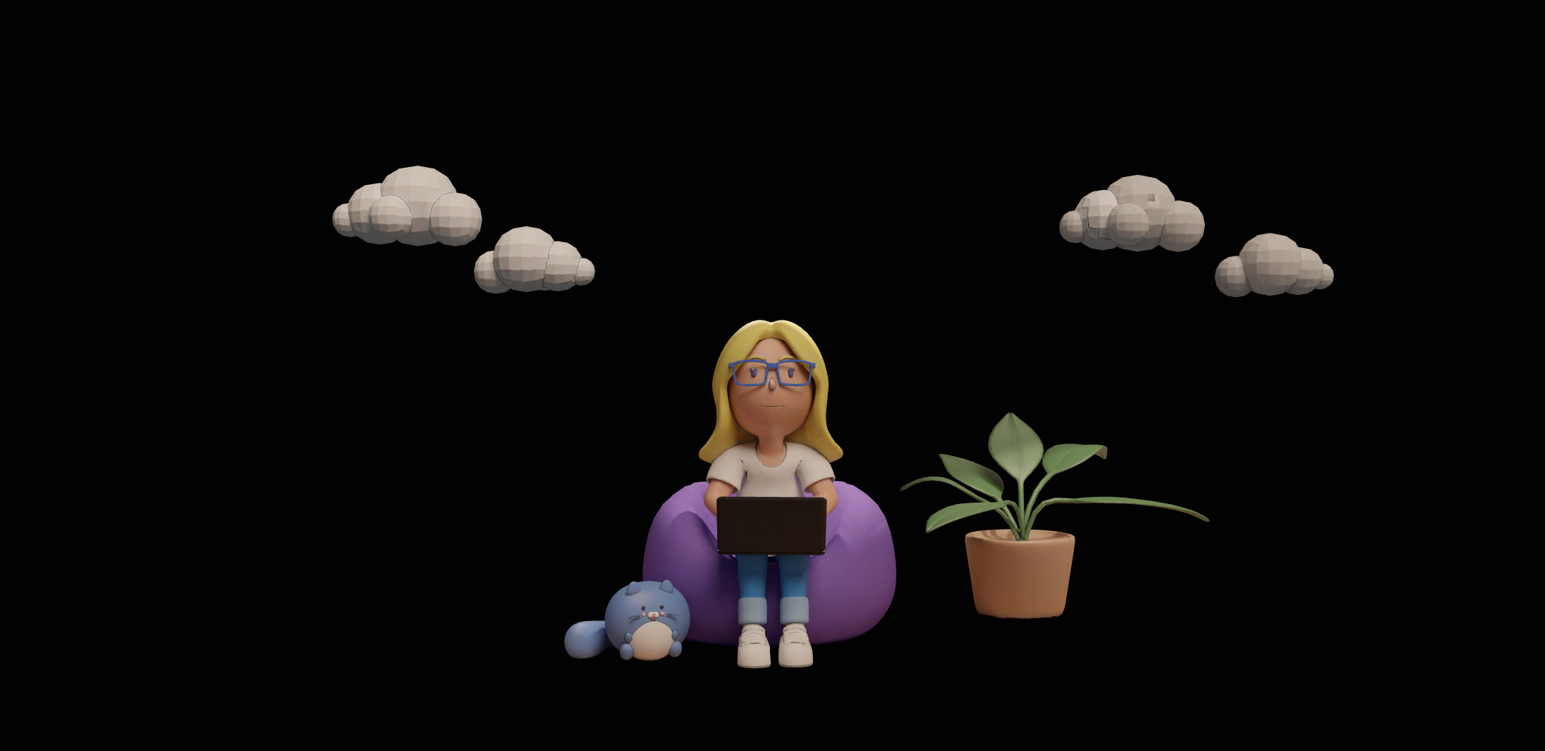 A three.js scene of a living room